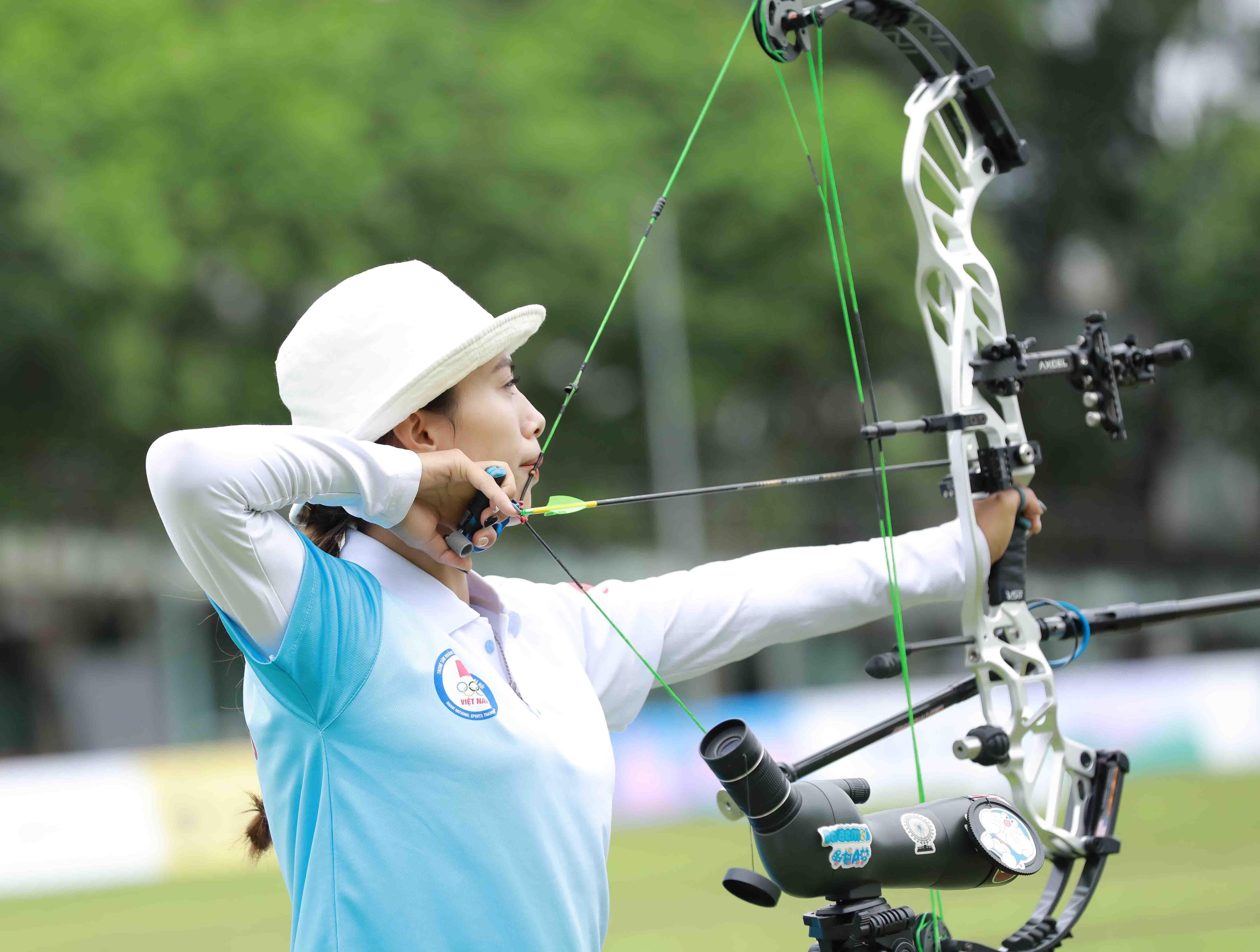 Bắn cung: Các nữ cung thủ Việt Nam tạo dấu ấn trong ngày thi đấu thứ 2